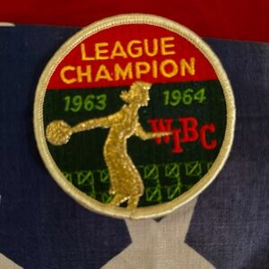 Woman’s Bowling patch “League Champion” 1963-64, WIBC